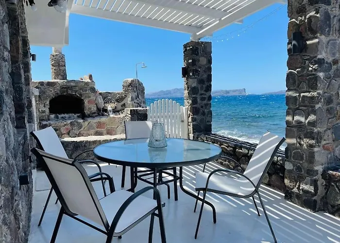 Cave Of Seafront Sunset View Santorini Lägenhet Akrotírion